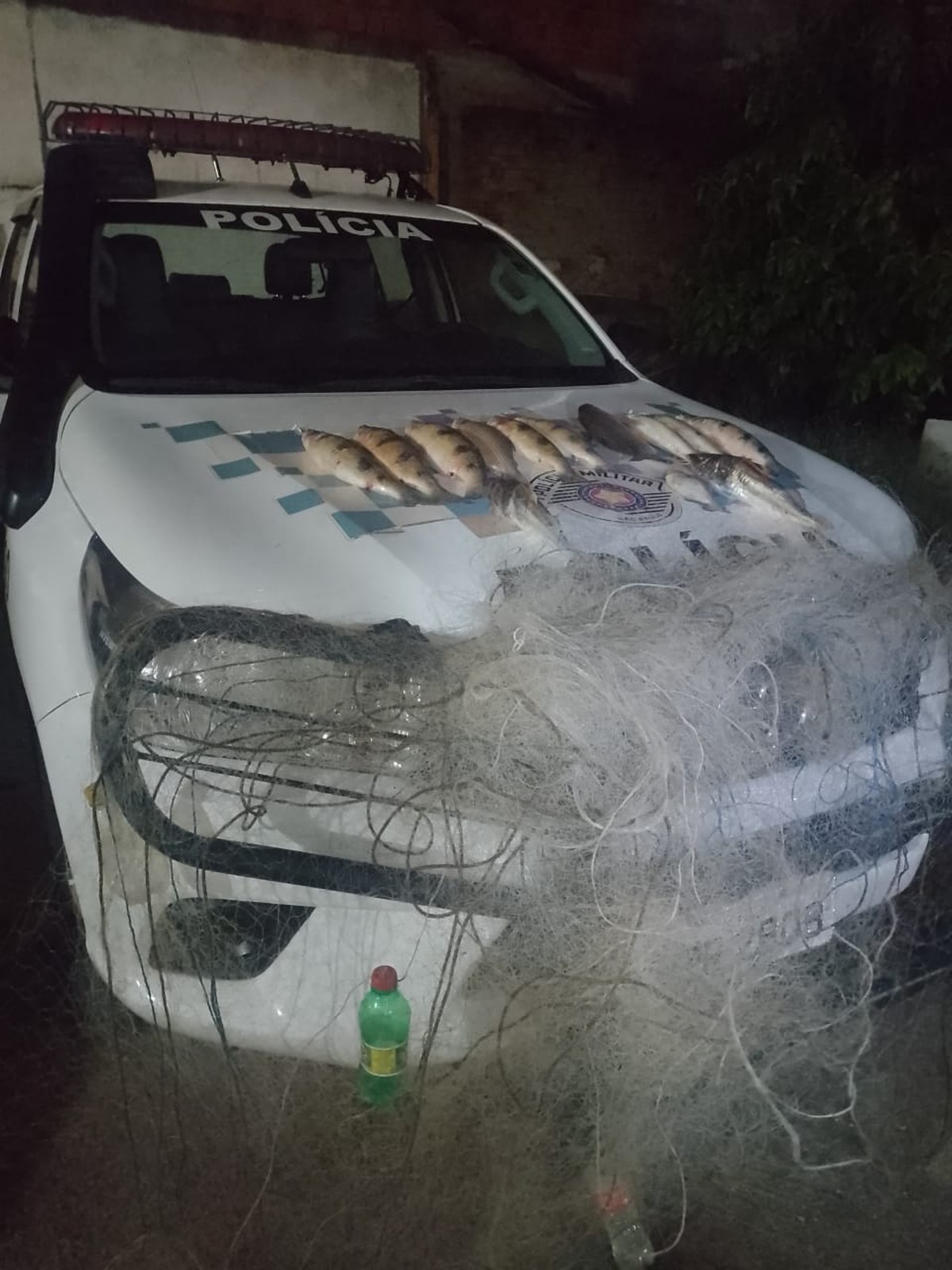 Polícia Ambiental multa homem em R$ 1,1 mil por pesca predatória no Rio Aguapeí, em Adamantina