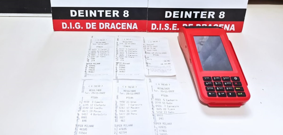 Polícia Civil apreende materiais de jogo do bicho em bar no Jardim Brasilândia, em Dracena