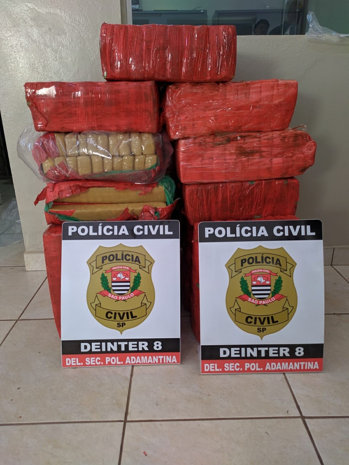 Polícia Civil descobre depósito de maconha em casa desabitada e apreende quase 250kg da droga em Osvaldo Cruz