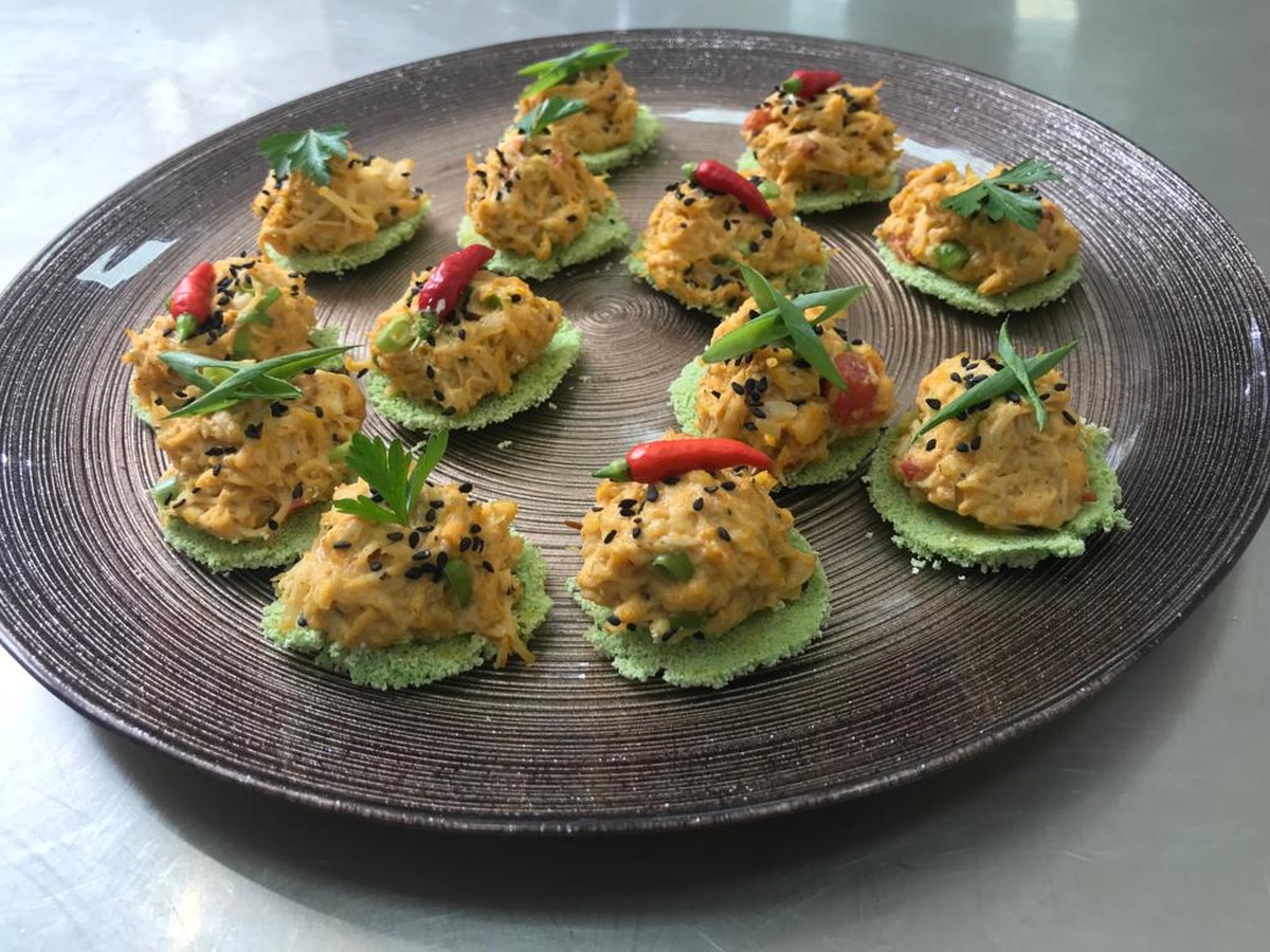 Canapés de tapioca verde são opção saborosa para a ceia de Natal
