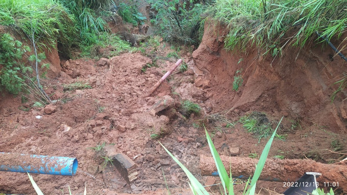 Com 135 milímetros de chuvas em quatro dias, Defesa Civil registra deslizamentos de terra nas zonas leste e norte de Presidente Prudente