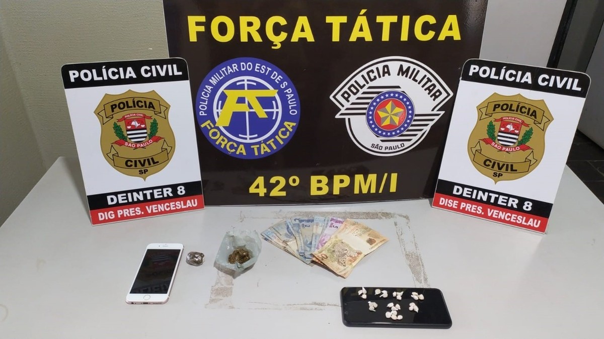 Marido e mulher são presos em flagrante por tráfico de drogas em Presidente Venceslau
