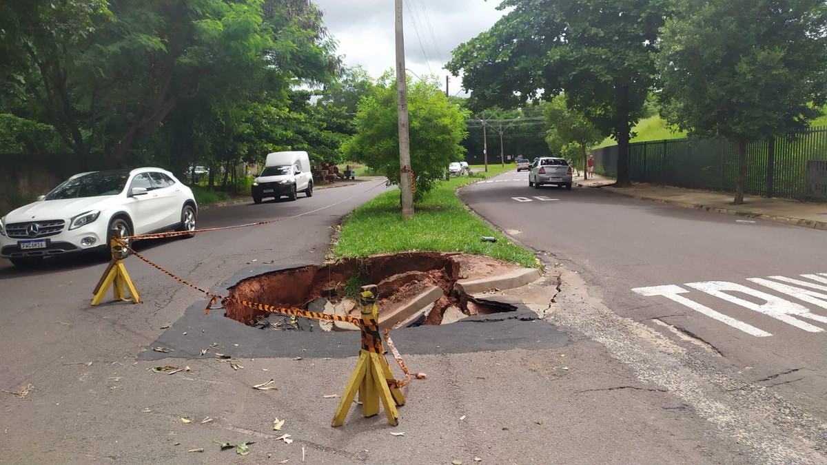 Sem reparo, situação de cratera na Avenida Tancredo Neves piora no Parque Alvorada, em Presidente Prudente
