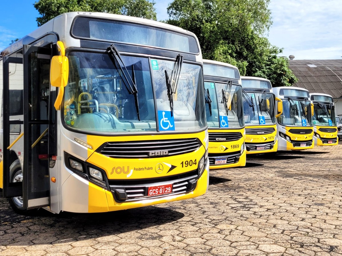 Presidente Prudente recebe 5 novos ônibus para compor frota do transporte coletivo urbano