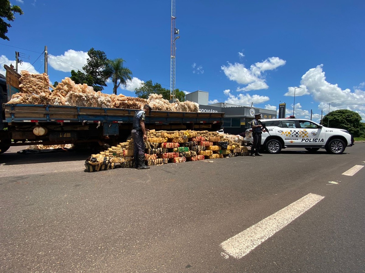 Fiscalização apreende carga de maconha transportada em meio a materiais recicláveis na Rodovia da Integração