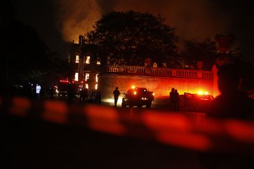 Chamas destroem Museu Nacional , na Quinta da Boa Vista, em São Cristóvão