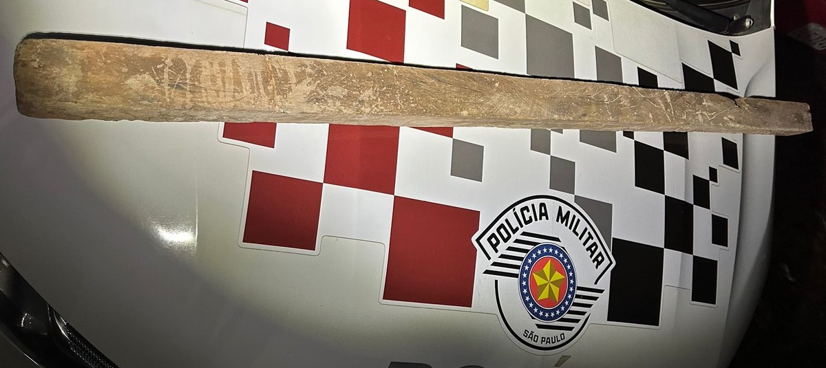 Homem é preso por violência doméstica e tenta resistir com pedaço de madeira, em Paulicéia