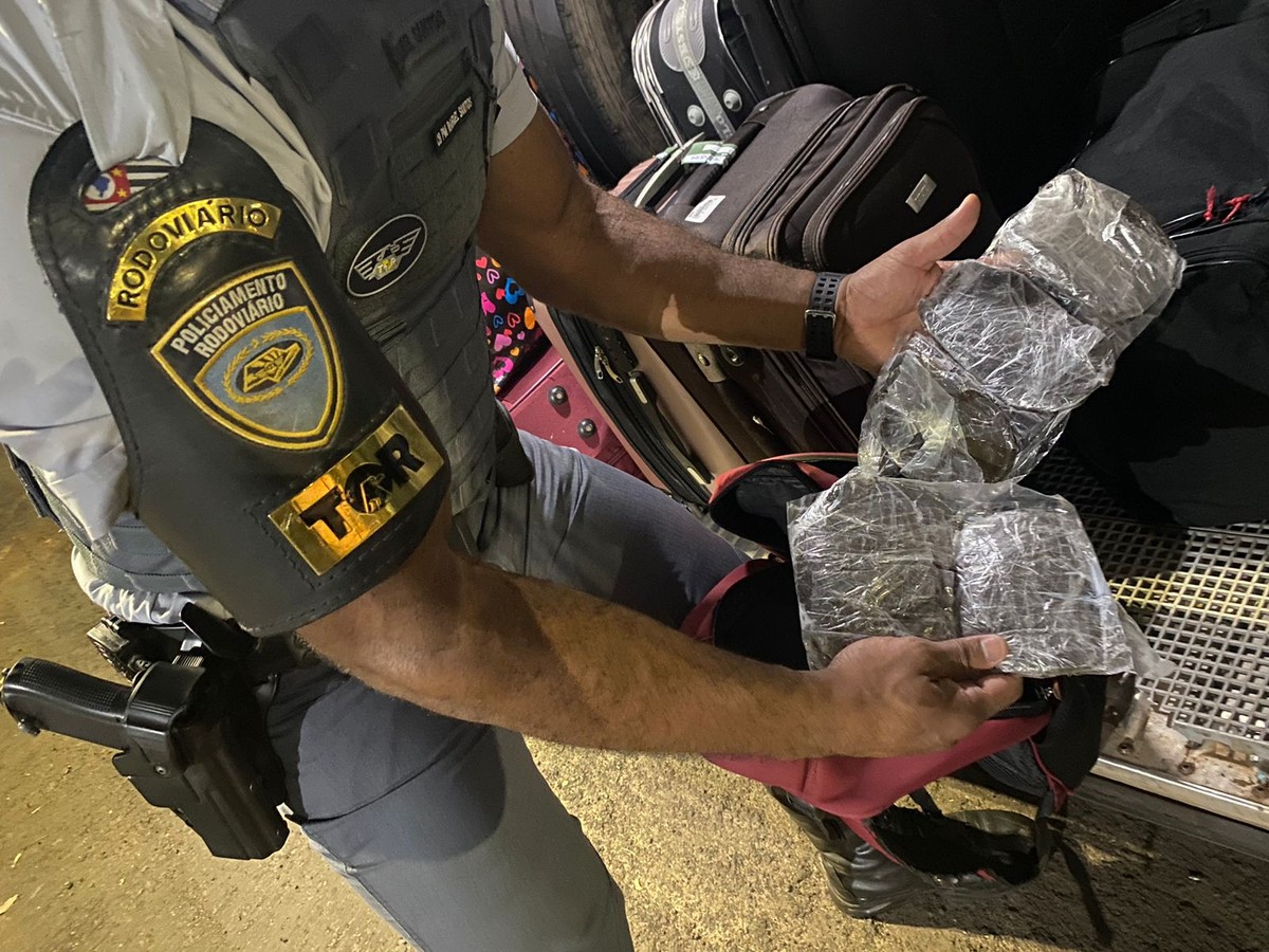 Passageiro é preso com porções de haxixe escondidas em uma mochila, em Presidente Epitácio