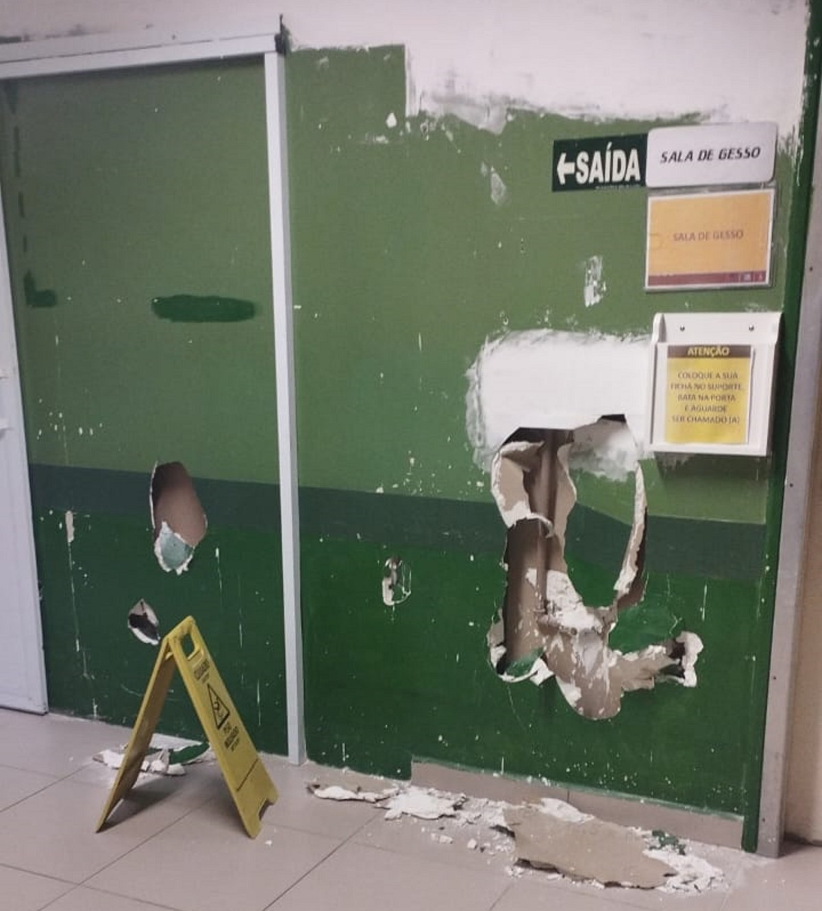 Paciente se exalta, chuta parede do Hospital Regional e acaba preso em flagrante, em Presidente Prudente