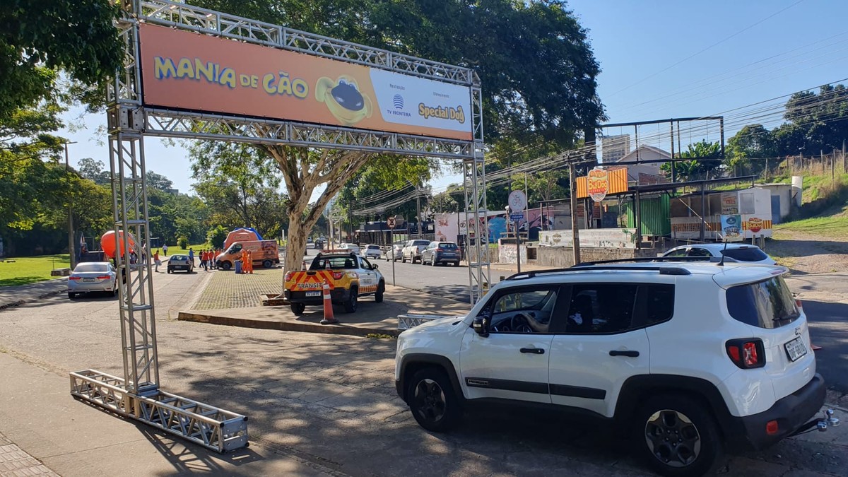 Amor canino: Drive-thru ‘Mania de Cão’ reúne tutores e pets no Parque do Povo, em Presidente Prudente