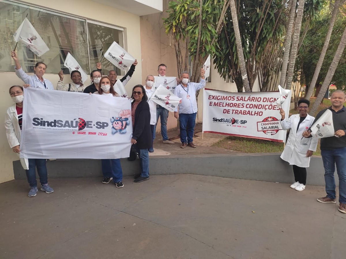 Funcionários do Hospital Estadual protestam pela 4ª vez em menos de um mês, em Presidente Prudente | Presidente Prudente e Região