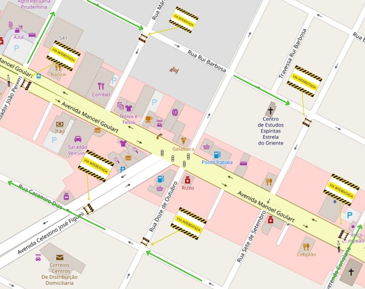 Manutenção em rede elétrica interdita parte da Avenida Manoel Goulart neste domingo; VEJA PONTOS | Presidente Prudente e Região