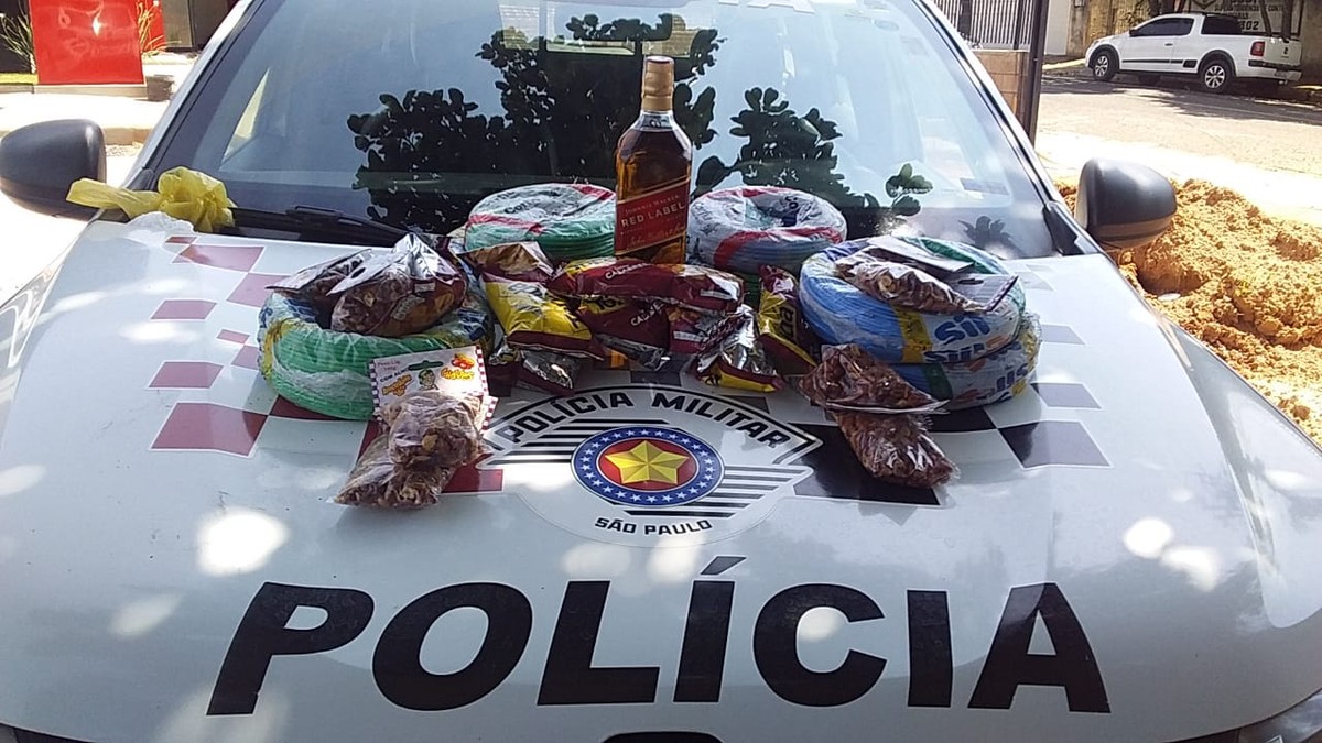 Suspeito de furtar pacotes de amendoim, uísque e rolos de fios é preso em Dracena