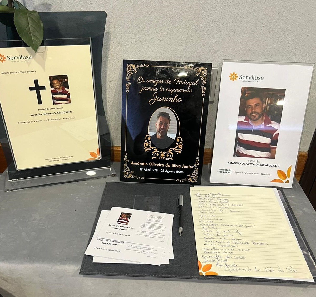 Amigos e familiares prestam homenagens em velório de brasileiro assassinado com golpe de mata-leão em Portugal; ‘não caiu a ficha ainda’, diz irmã