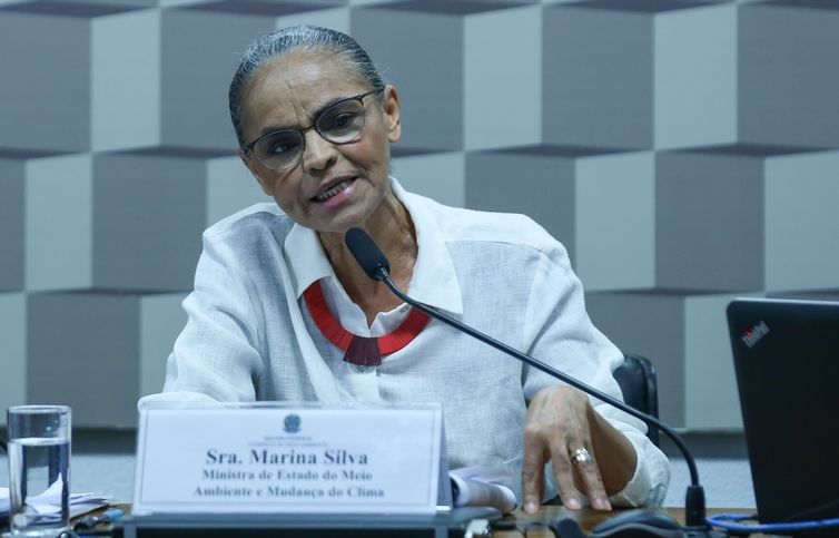 Brasília (DF) 23/08/2023 Ministra do Meio Ambiente e Mudança do Clima, Marina Silva, fala na Comissão do Meio Ambiente do Senado durante audiência pública. Foto Lula Marques/ Agência Brasil