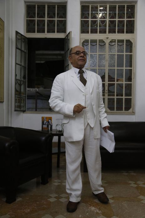 São Paulo SP 09/10/2023 Ação em homenagem aos 130 anos de Mário de Andrade . Evento conta com apresentação do ator Pascoal da Conceição, que faz leitura e interpretação de cartas trocadas entre o escritor e Rodrigo Melo Franco de Andrade, que juntos fundaram o então Serviço do Patrimônio Histórico e Artístico Nacional (Sphan), atual Iphan Foto: Paulo Pinto/Agência Brasil