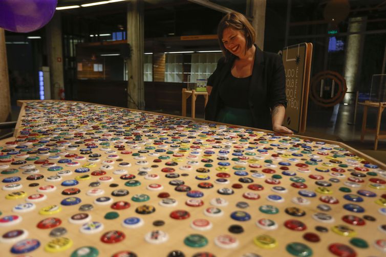 São Paulo SP 11/10/2023 . Museu do Futebol  inaugura a nova exposição temporária “Futebol de Brinquedo.” Foto:  Paulo Pinto/Agência Brasil