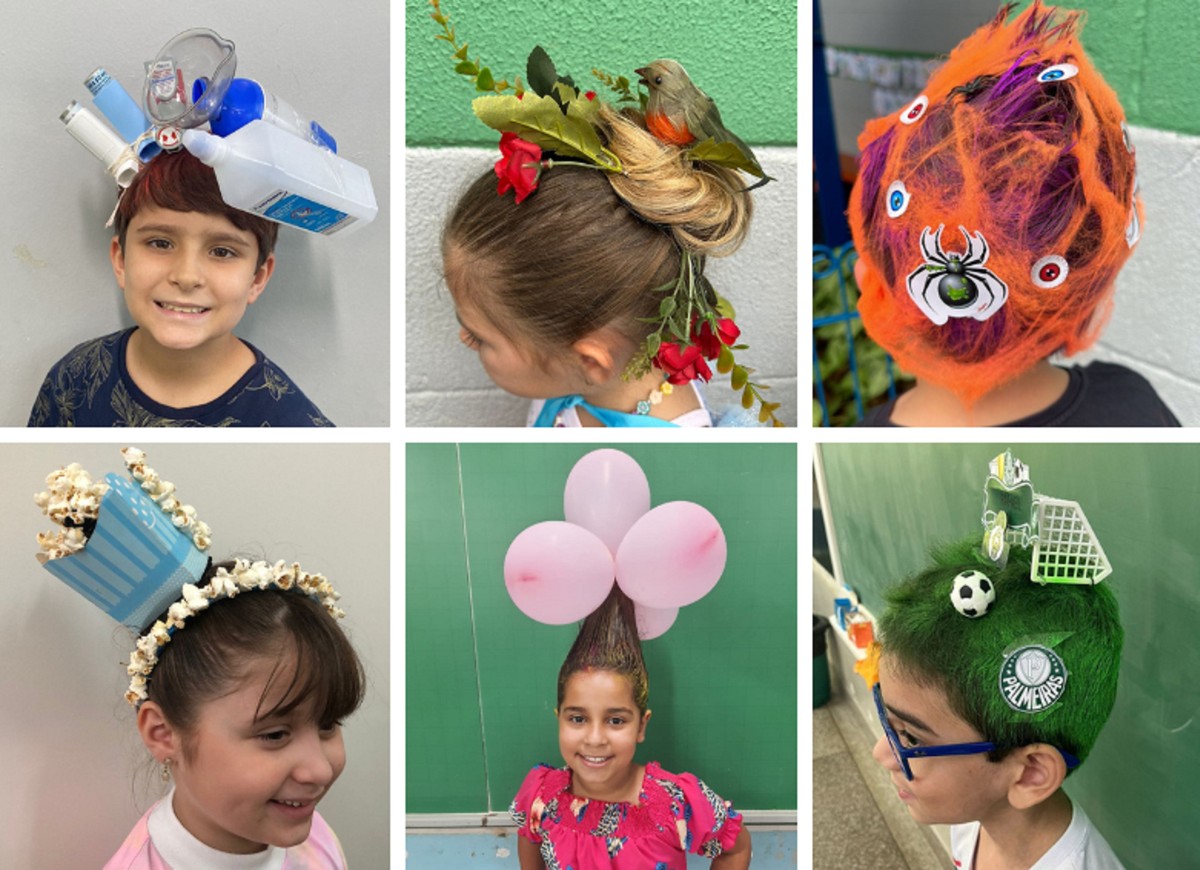 Cupcakes, pássaros e até bombas de asma: Dia do Cabelo Maluco diverte crianças em escolas públicas e particulares de Presidente Prudente | Presidente Prudente e Região
