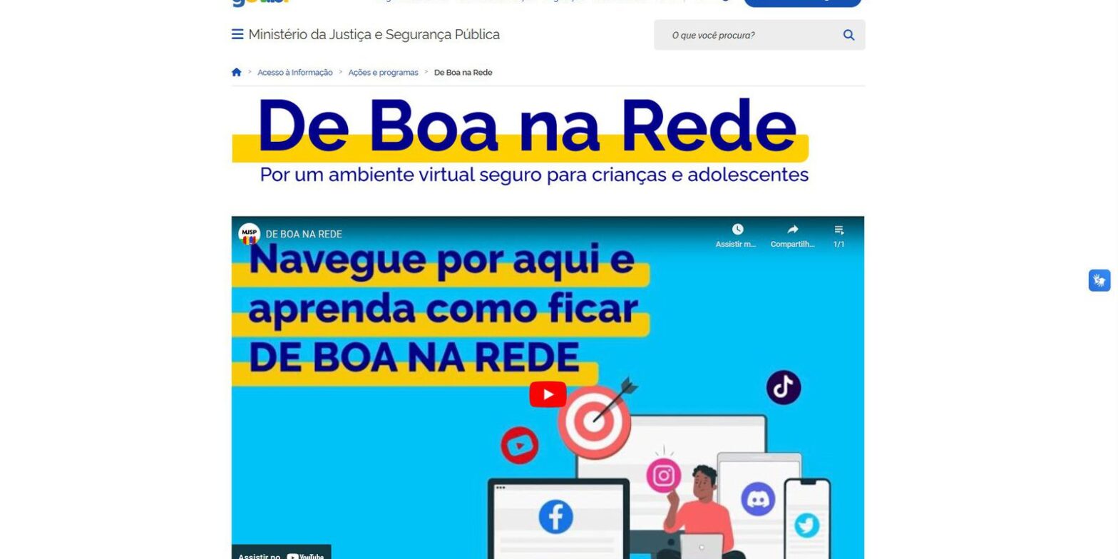 Justiça cria site com dicas sobre como proteger crianças nas redes