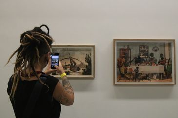 São Paulo (SP), 14/12/2023 - Exposição Encruzilhadas da arte afro-brasileira, com curadoria de Deri Andrade, no Centro Cultural Banco do Brasil - CCBB. Foto: Rovena Rosa/Agência Brasil