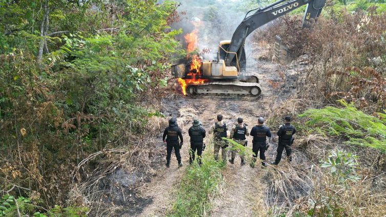 Rio de Janeiro (RJ) 12/05/2024 - Polícia Federal fecha garimpos clandestinos na Terra Indígena Kayapó, no Pará
Foto: Policía Federal/Divulgação