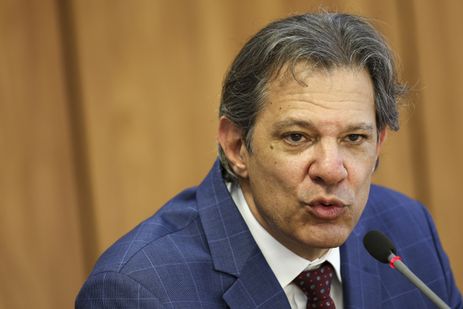 Brasília (DF), 22/04/2024 - O ministro da Fazenda, Fernando Haddad, durante entrevista coletiva após o lançamento do Programa Acredita, em cerimônia no Palácio do Planalto. Foto: Marcelo Camargo/Agência Brasil
