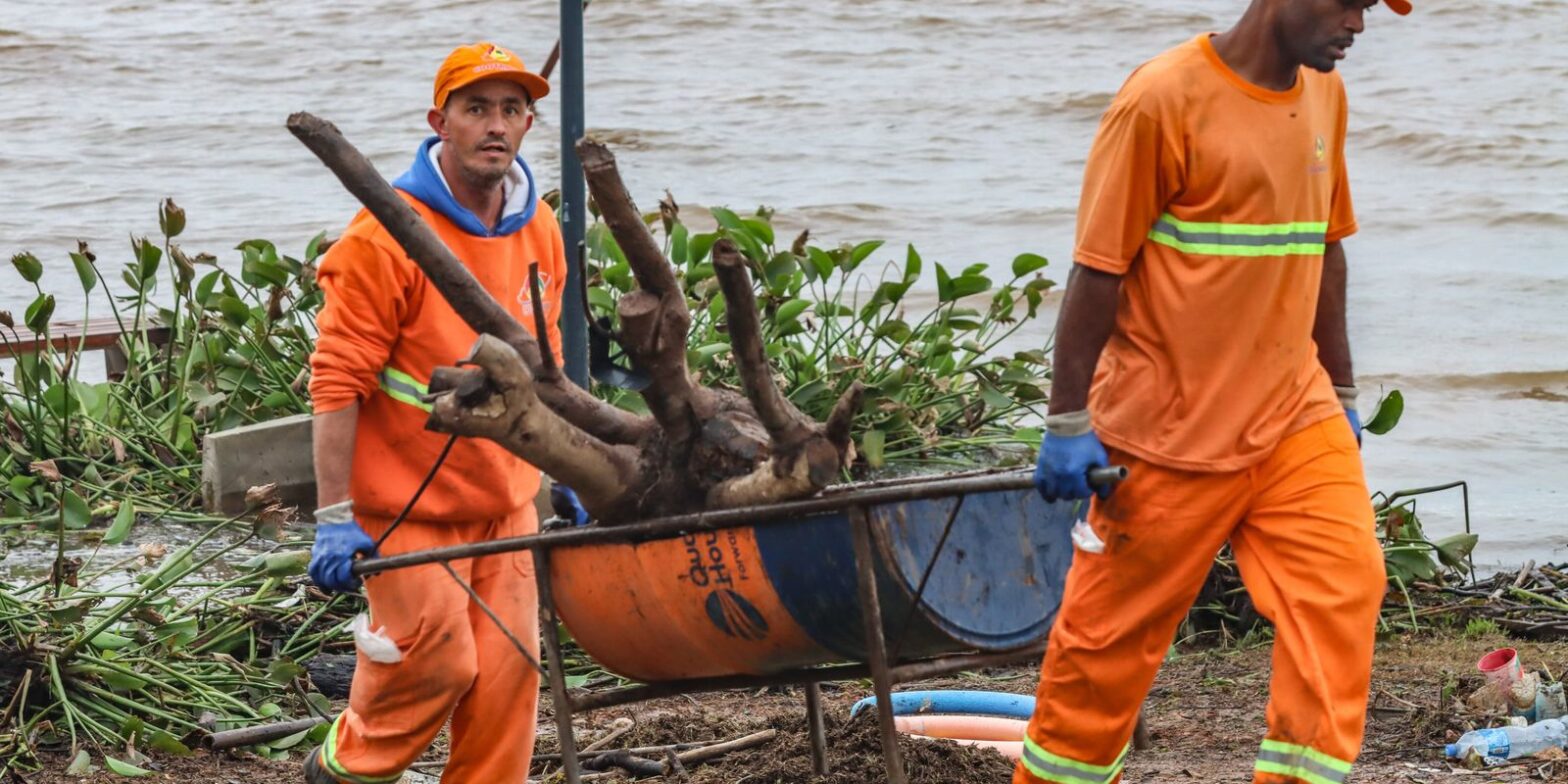 Nível do Guaíba fica abaixo da cota de inundação pela 1ª vez em um mês