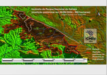 Brasília (DF) 20/06/2024 - Mapa de incêndio do Parque Nacional do Itatiaia.
Arte PNI/ ICMBio