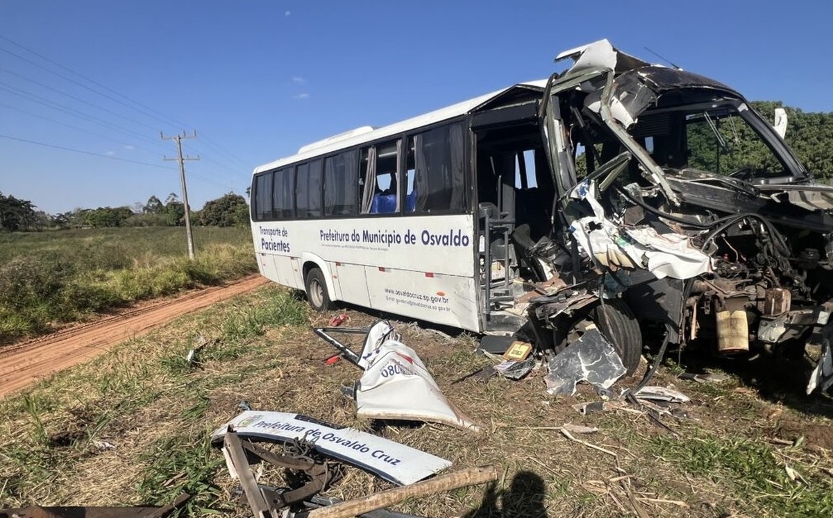 Acidente com micro-ônibus que transportava pacientes deixa 6 feridos na SP-294 | Bauru e Marília