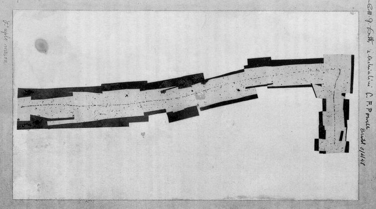 Centro Brasileiro de Pesquisas F Brasília (DF), 10.07.2024 - Decaimento do méson pi em méson mi e exibe o principal resultado obtido pelo grupo de Bristol, do físico César Lattes. Foto: Centro Brasileiro de Pesquisas Físicas/Divulgação