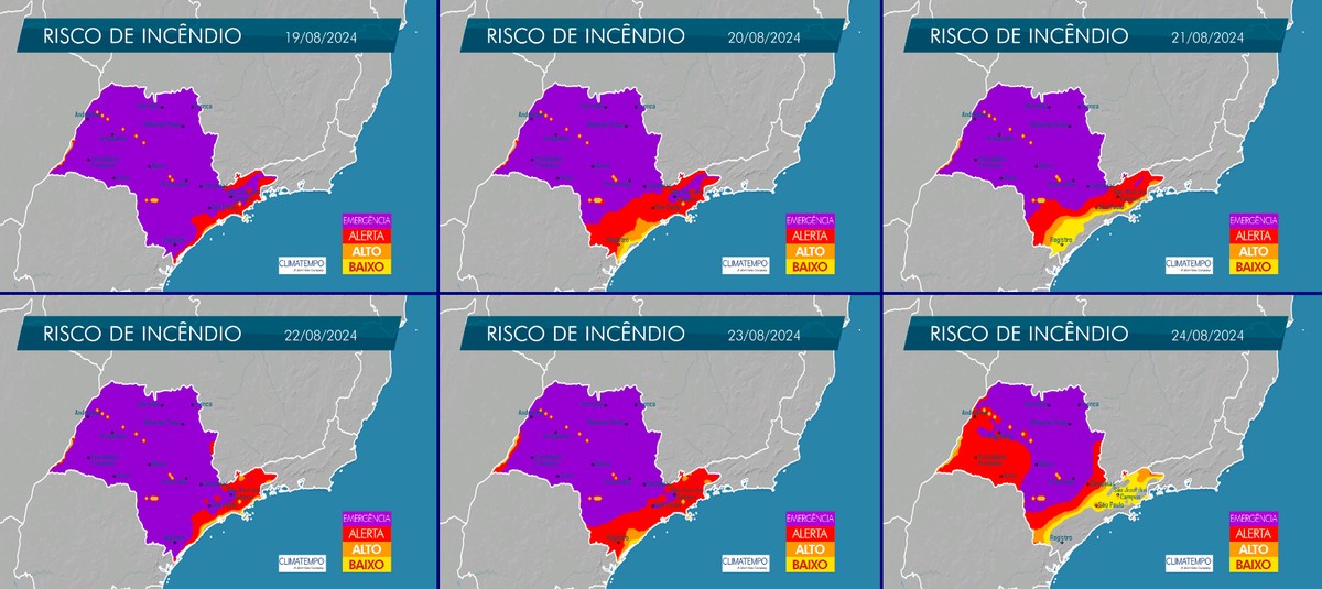 Defesa Civil emite alerta de risco elevado de incêndios florestais na região de Presidente Prudente