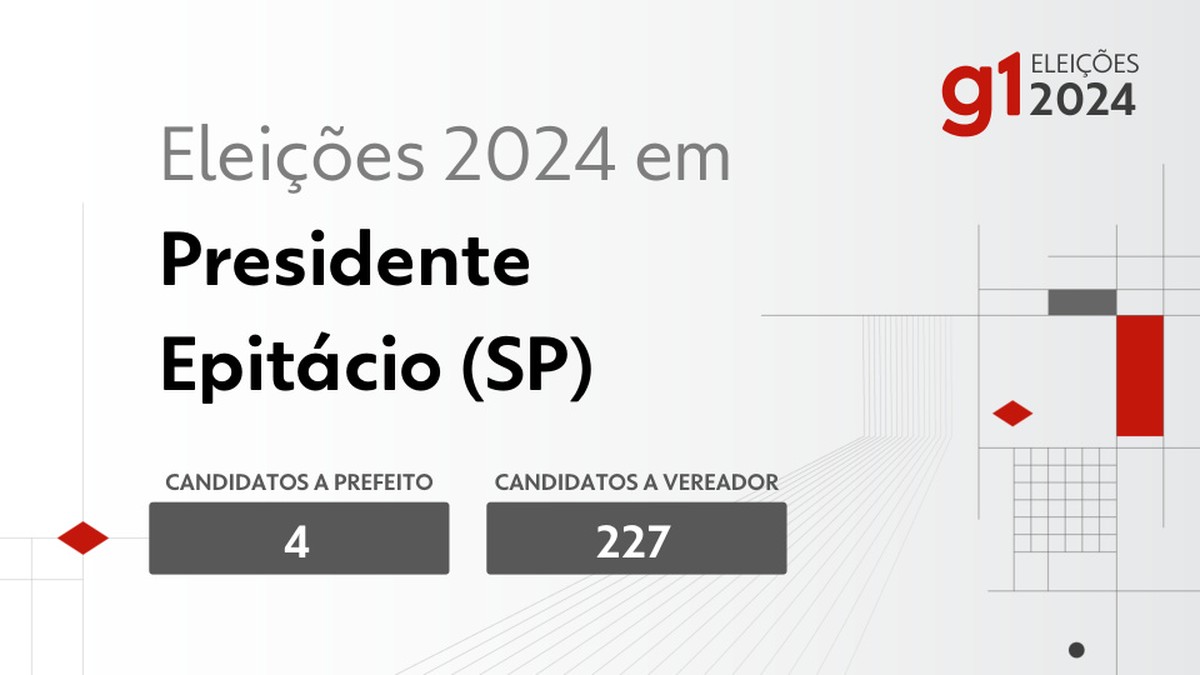 Eleições 2024 em Presidente Epitácio (SP): veja os candidatos a prefeito e a vereador | Eleições 2024 em Prudente e Região – SP