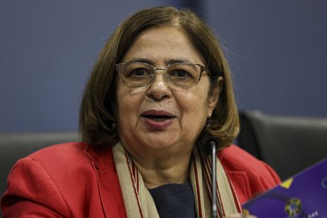 Brasília (DF), 15/08/2024 - A ministra das Mulheres, Cida Gonçalves, durante o lançamento da nova plataforma do Retrato das Desigualdades de Gênero e Raça, no ministério do Planejamento. Foto: Marcelo Camargo/Agência Brasil