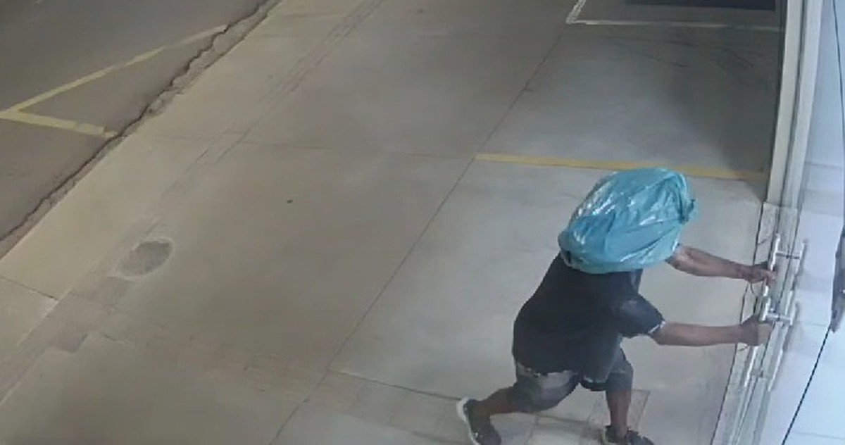 Homem estoura porta de vidro, furta clínica veterinária e é preso em flagrante, em Presidente Prudente