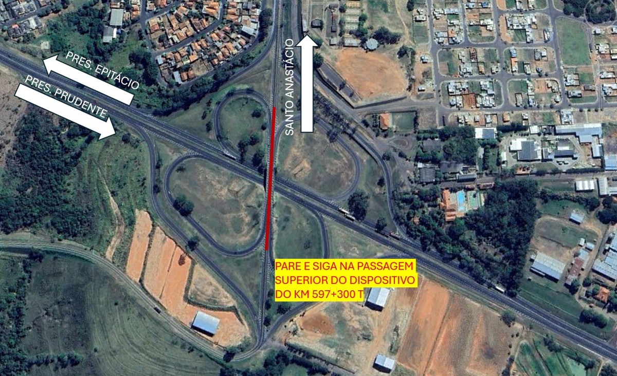 Obras no trânsito interditam passagem superior na Rodovia Raposo Tavares, em Santo Anastácio