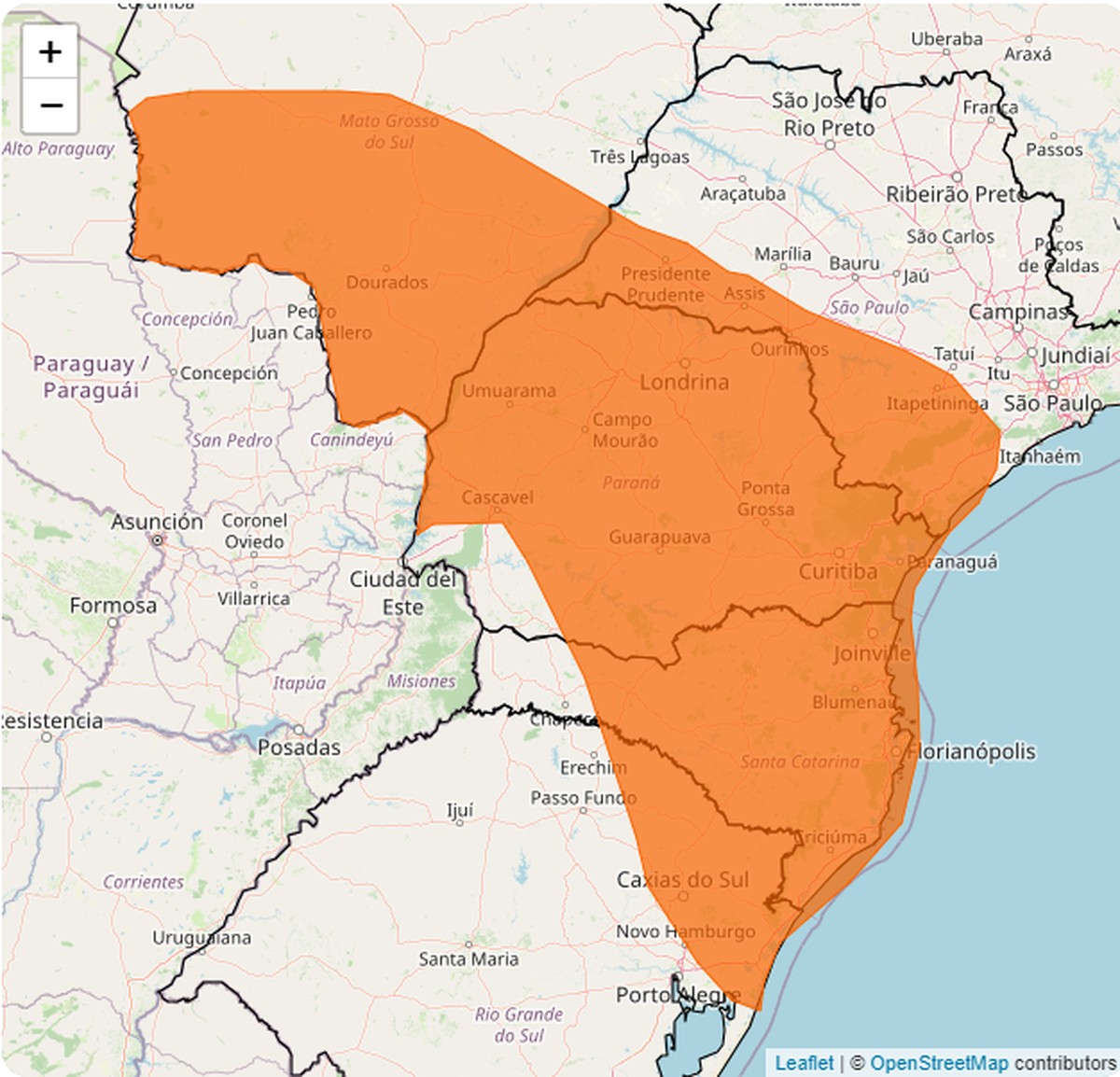 Instituto Nacional de Meteorologia emite alerta de perigo para tempestade na região de Presidente Prudente