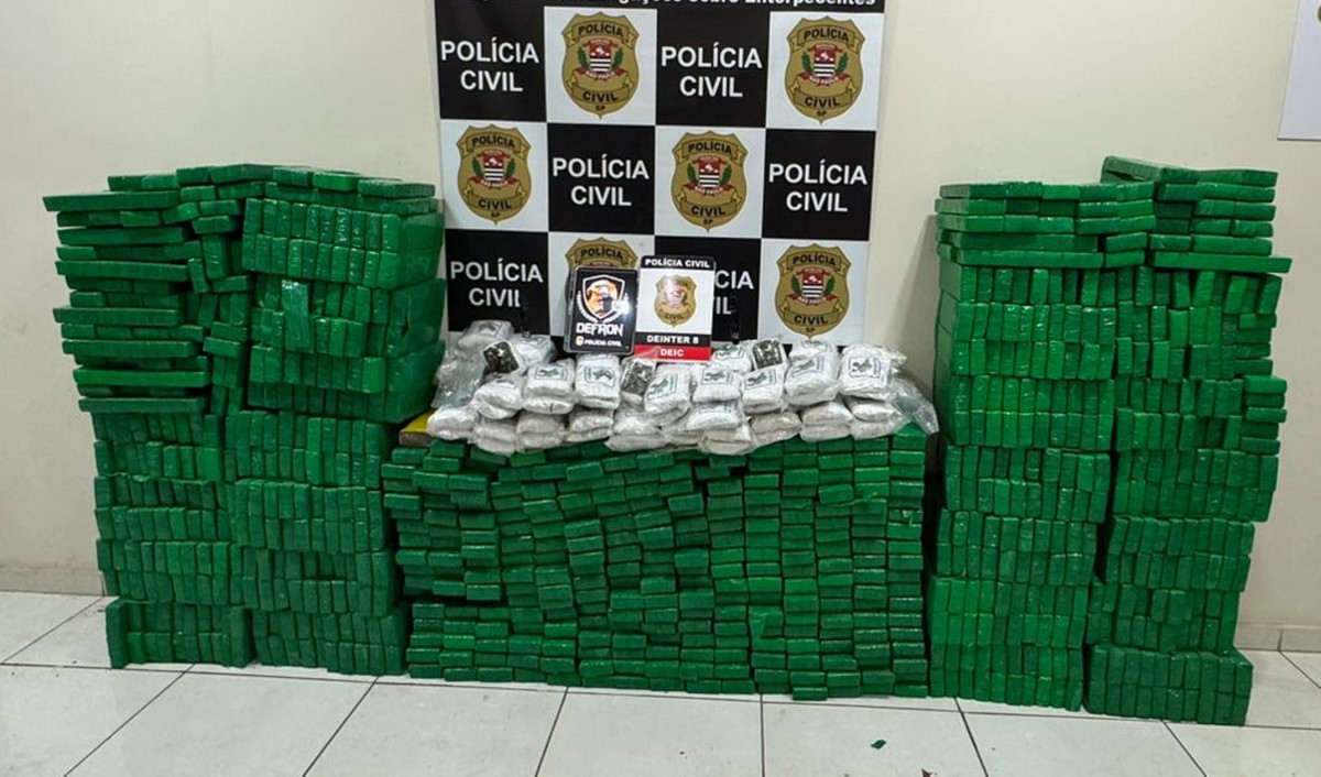 Polícia Civil apreende quase uma tonelada de maconha, skank e haxixe em veículos, em Mirante do Paranapanema