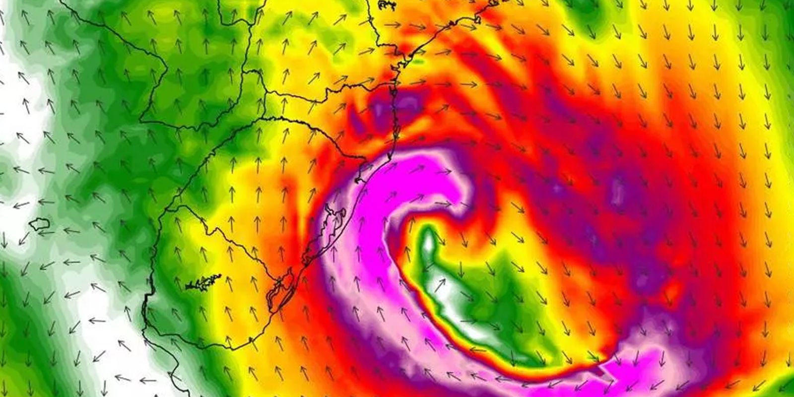 Ciclone mantém tempo instável no Sul e Sudeste