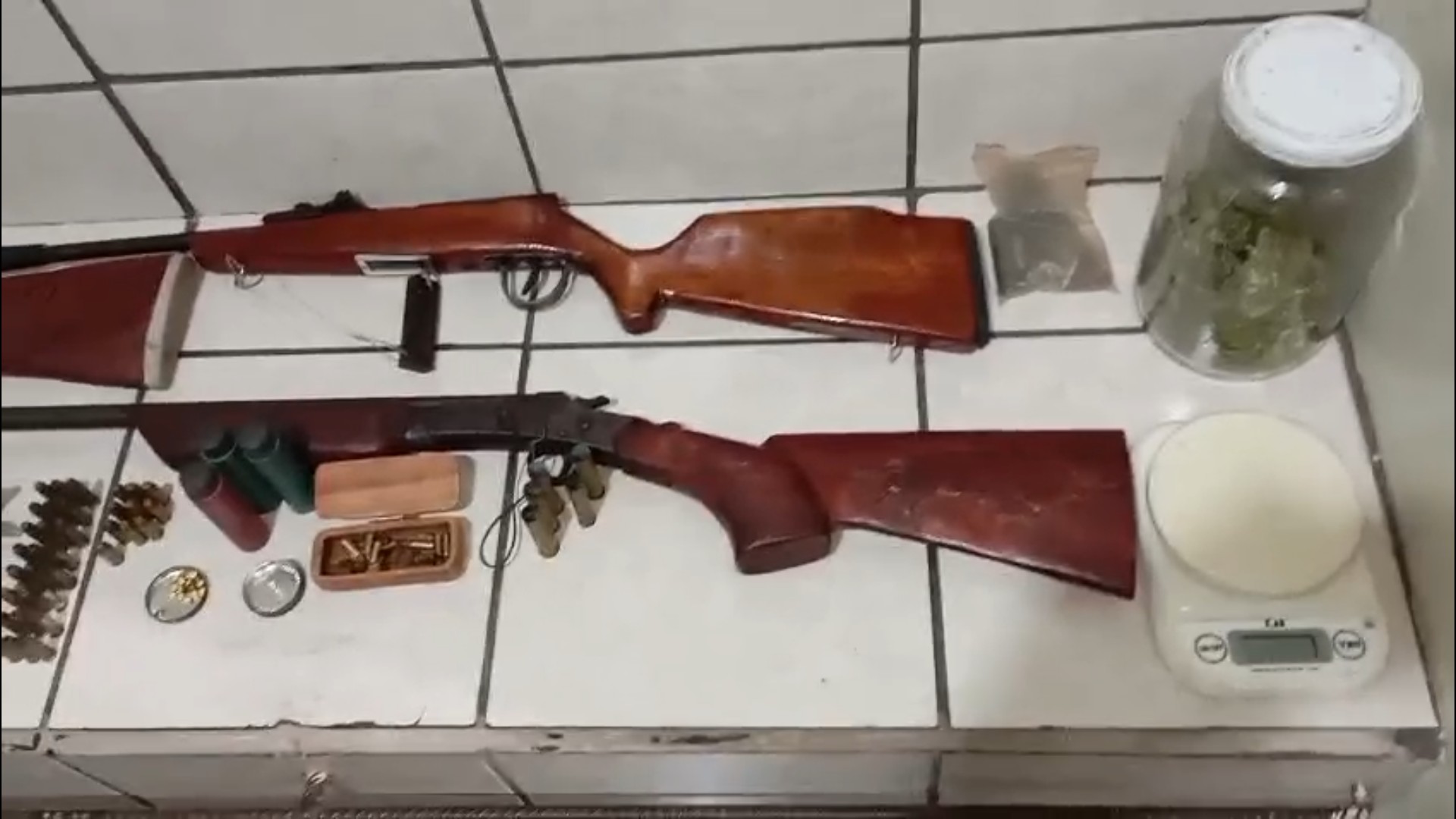 Com 21 pés de maconha, homem é preso por porte de arma de fogo em Santo Anastácio