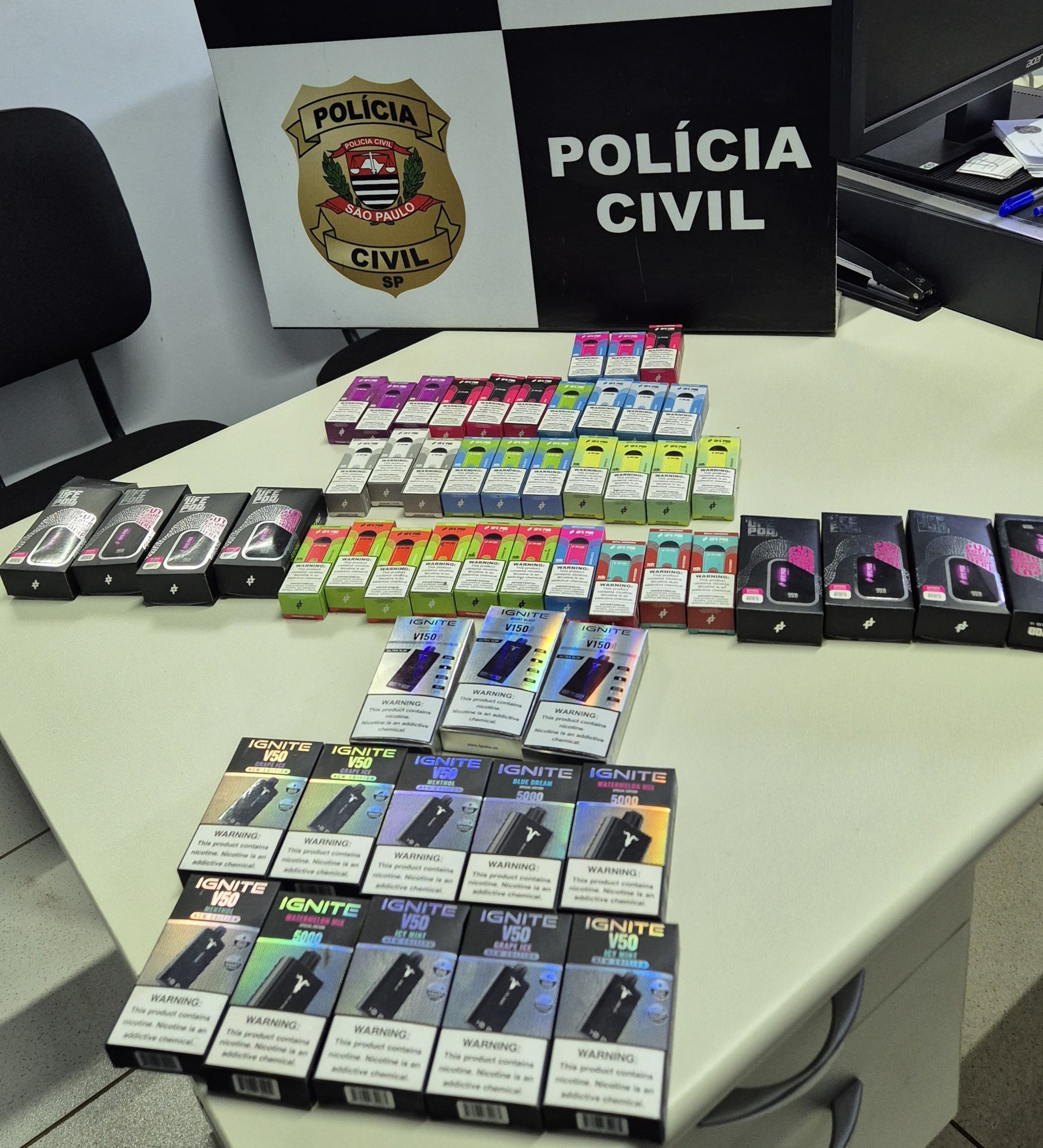 Operação apreende 54 cigarros eletrônicos em adega após denúncia anônima sobre irregularidades em Tarabai | Presidente Prudente e Região