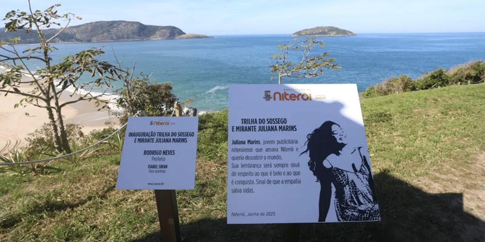 Placa em homenagem a Juliana Marins é inaugurada na Praia do Sossego