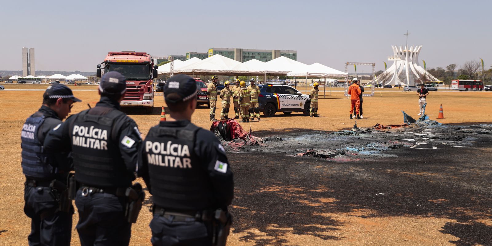Preso por incendiar banheiros químicos vive em situação de rua, diz PM