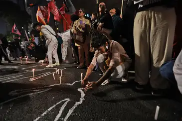 São Paulo (SP), 31/10/2025 - Pessoas na Avenida Paulista durante manifestação contra a operação policial Contenção no Rio de Janeiro. Foto: Paulo Pinto/Agência Brasil