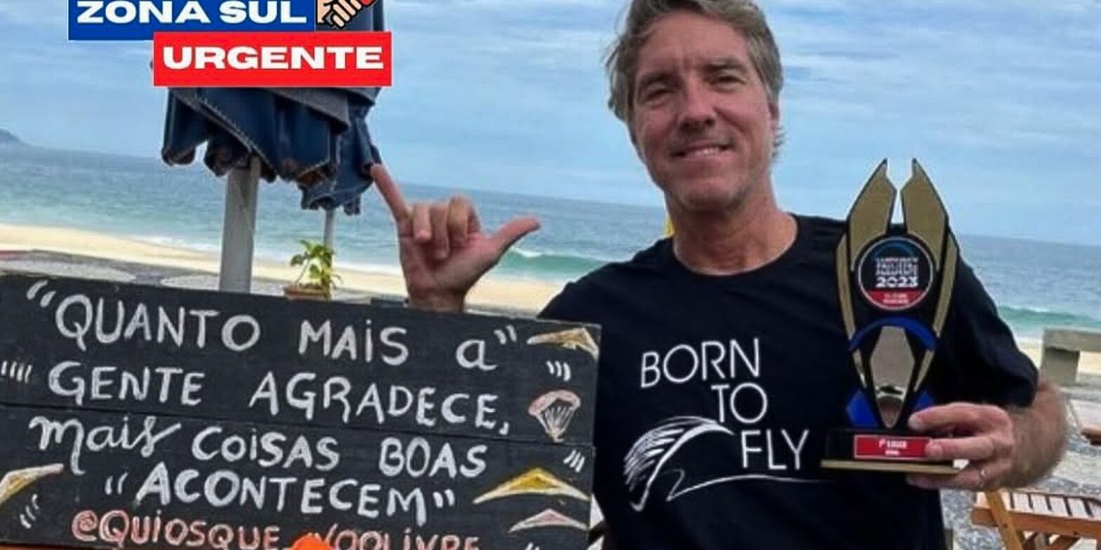 Bicampeão de asa-delta morre ao cair de parapente no Rio