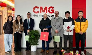 Xangai, 19.03.2026 - O diretor-presidente da EBC, André Basbaum, durante encontro com integrantes da  China Media Group. Foto: EBC