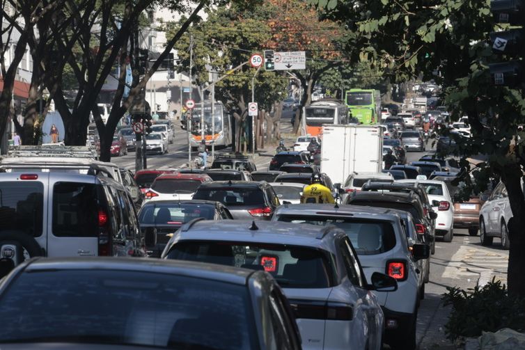Paulo Pinto/Agencia Brasil São Paulo (SP)-05/08/2026 . Trânsito na cidade,no segundo dia da greve dos trens.
Foto: Paulo Pinto/Agencia Brasil