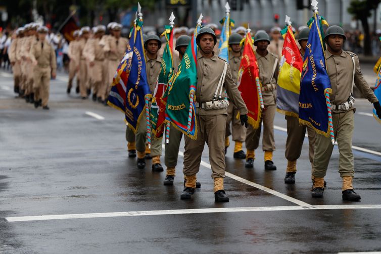 Rio de Janeiro (RJ), 07/09/2026 – Desfile cívico-militar no Dia da Independência, na Avenida Presidente Vargas.  Foto: Fernando Frazão/Agência Brasil