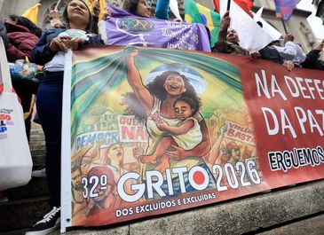 São Paulo (SP), 07/09/2026. - Pessoas participam do ato 32ª Edição do Grito dos Excluídos. Foto: Paulo Pinto/Agencia Brasil